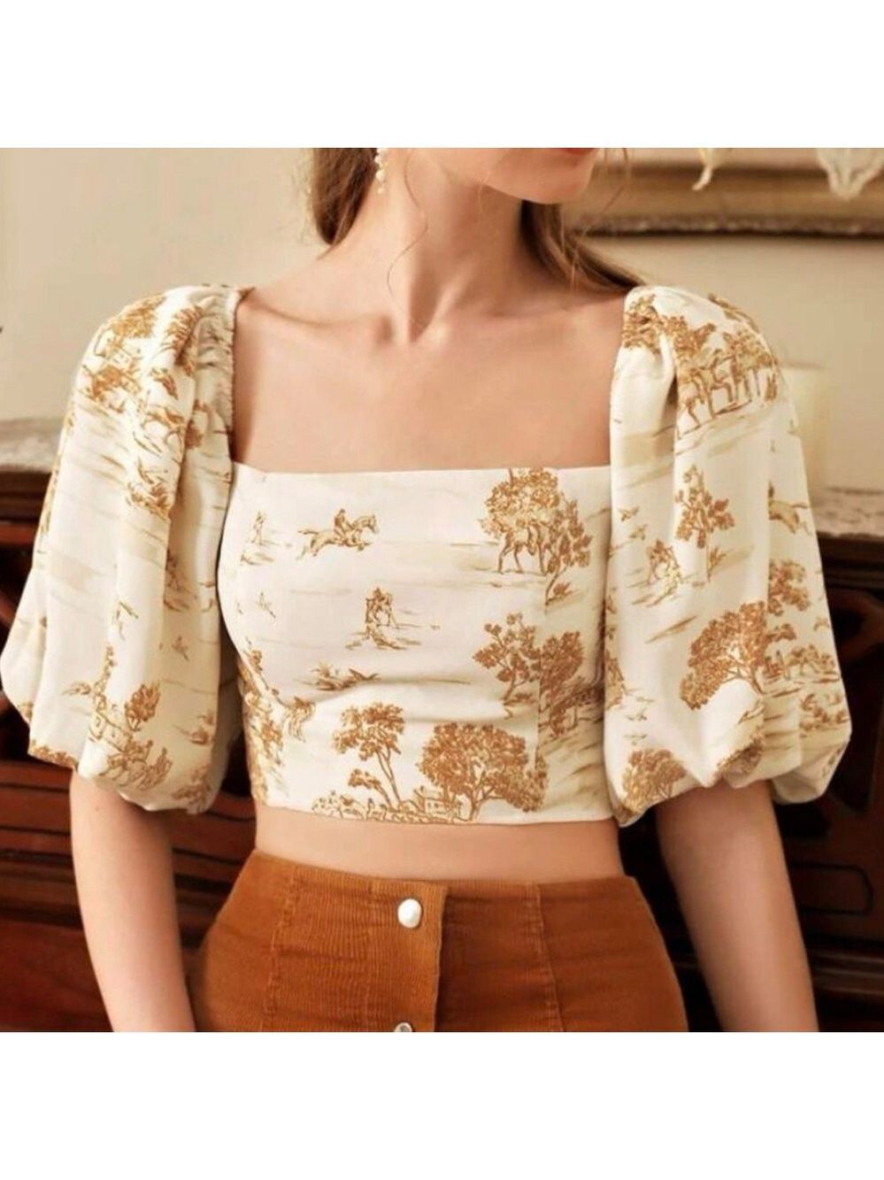 NWT SHEIN Milkmaid Top Size Small